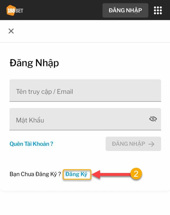 Buoc 1 - lua chon de bat dau dang ky mobile